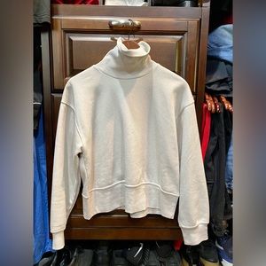 Zara Cream Turtle Neck Sweatshirt Size Medium